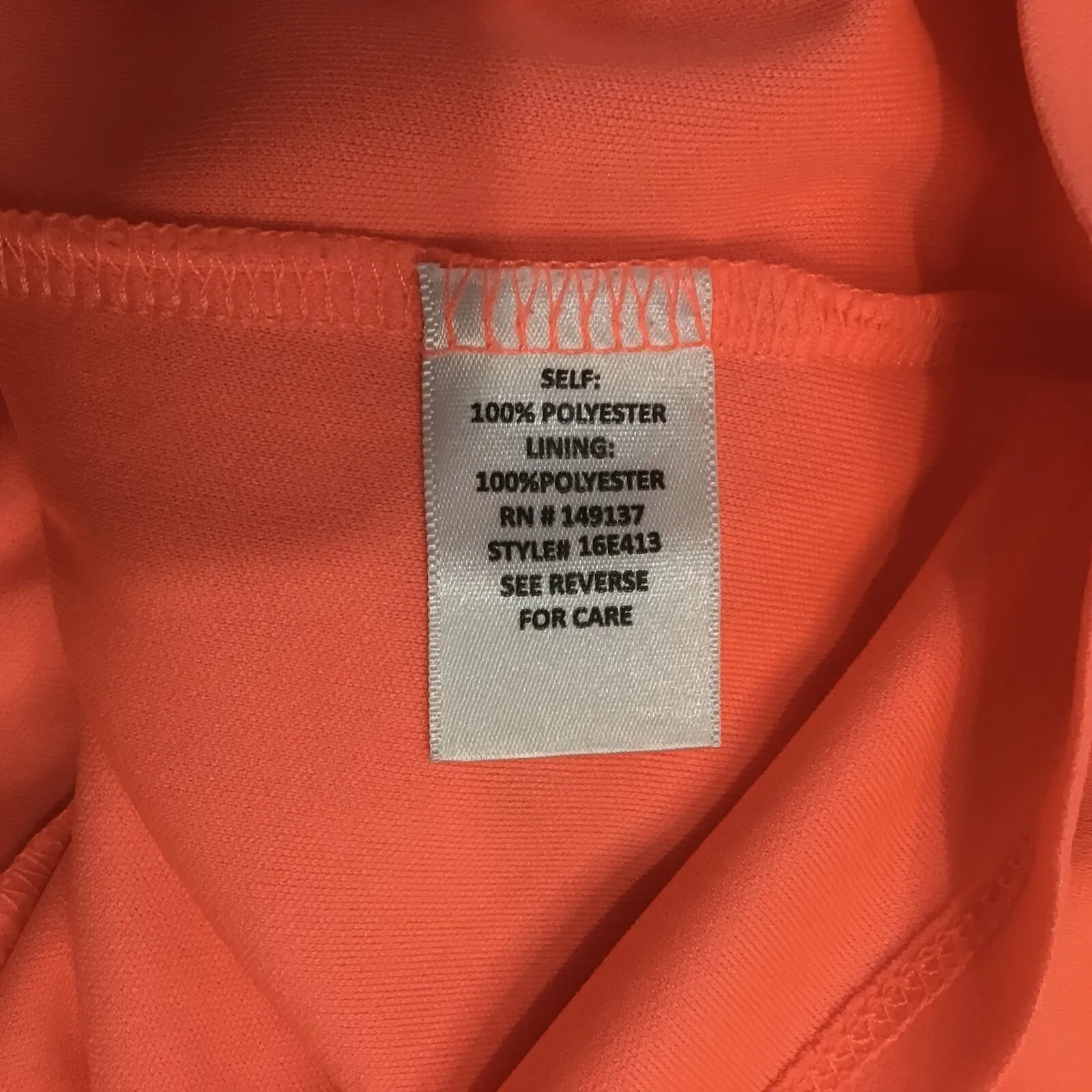 HYFVE Orange Chiffon Ruffle Mini Dress Spaghetti Straps Backless Size M - Image 5