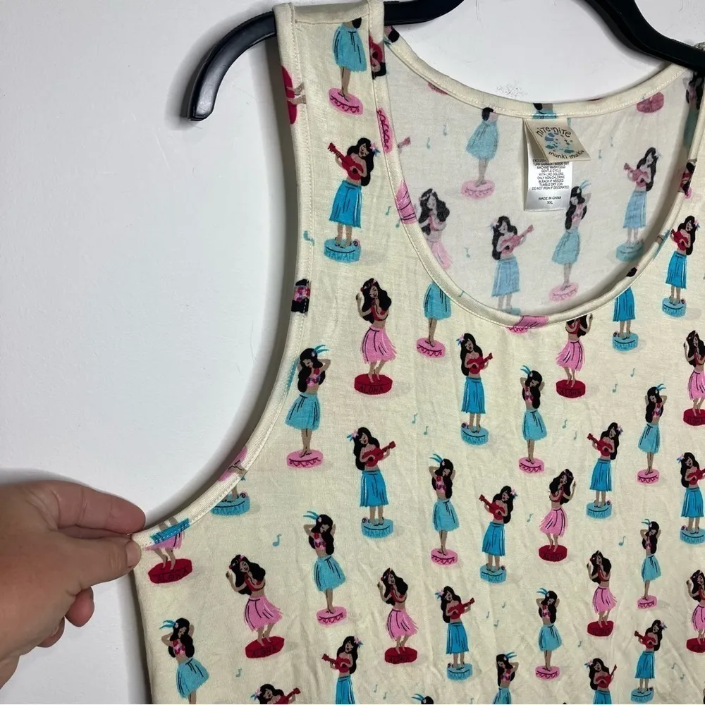 NWT Nite Nite Munki Munki hula girls‎ tank top size XXL - Image 4