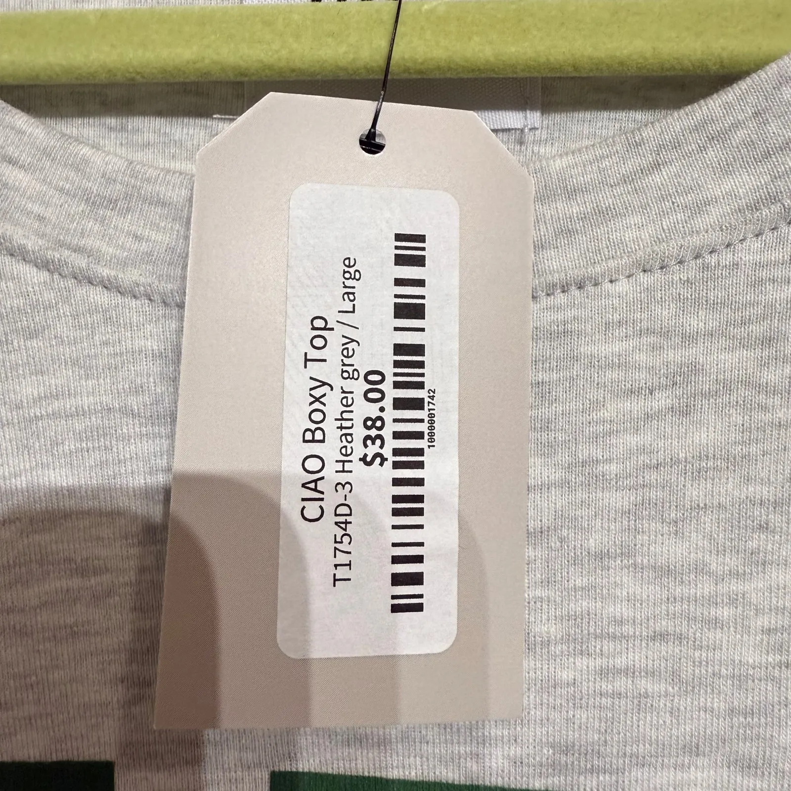 Bucketlist Gray Ciao Short Sleeve Boxy Crop Top Sz L NWT Size L - Image 7