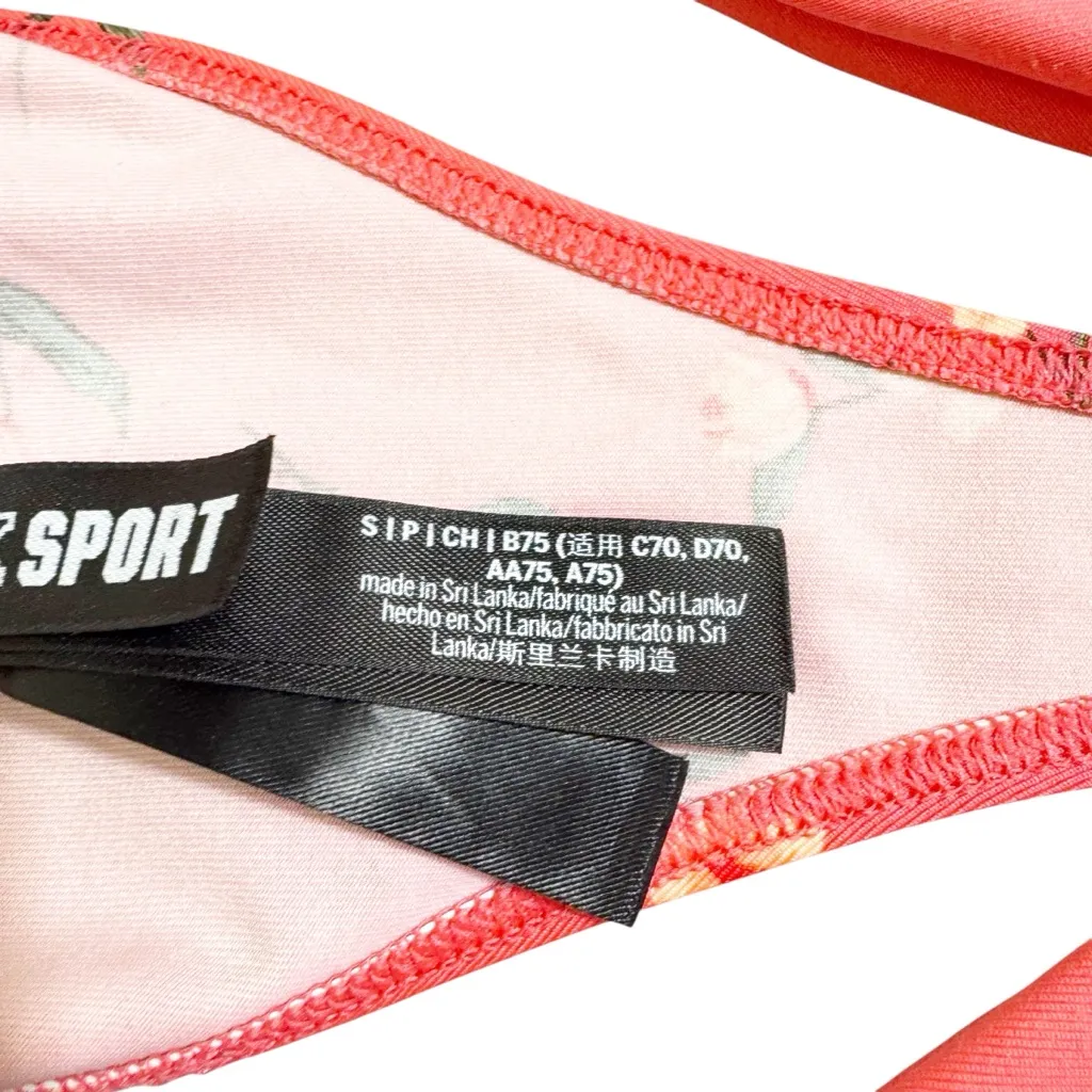 PINK Victoria’s Secret Floral Front Twist Sports‎ Bra size S - Image 3