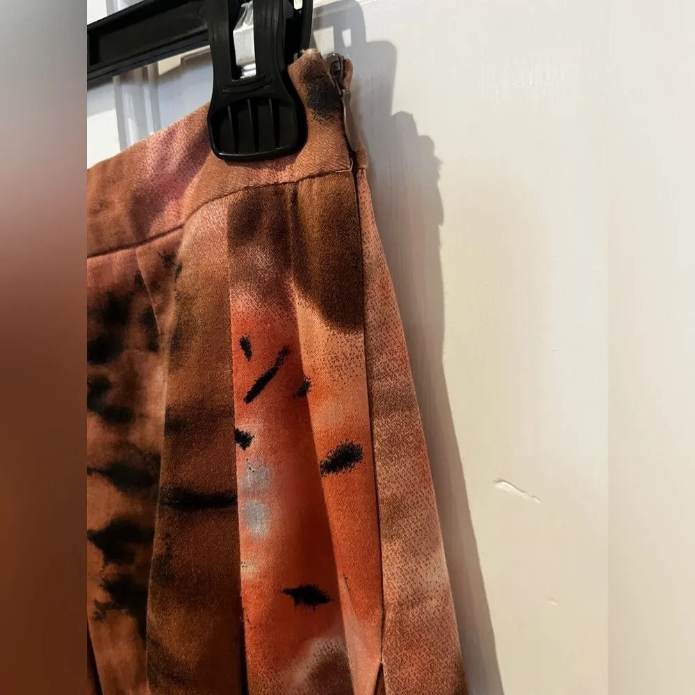 Zara Basic Knee Length Pleated Skirt Size Small Cotton Material - Image 4