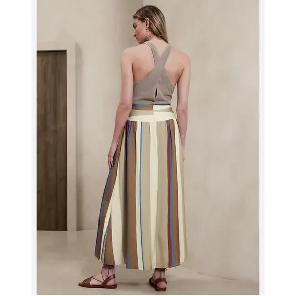 Banana Republic DROP-WAIST MAXI SKIRT Swimming Hole Blue size 00 petite - Image 2