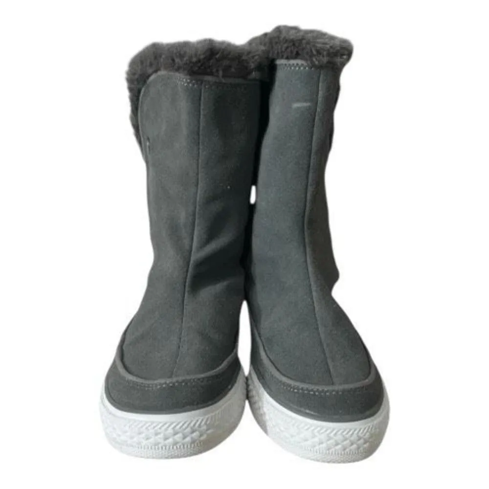 Converse All-Star Chuck Taylor Beverly Women Gray Suede Mid Calf Boots Size 6.5 - Image 4