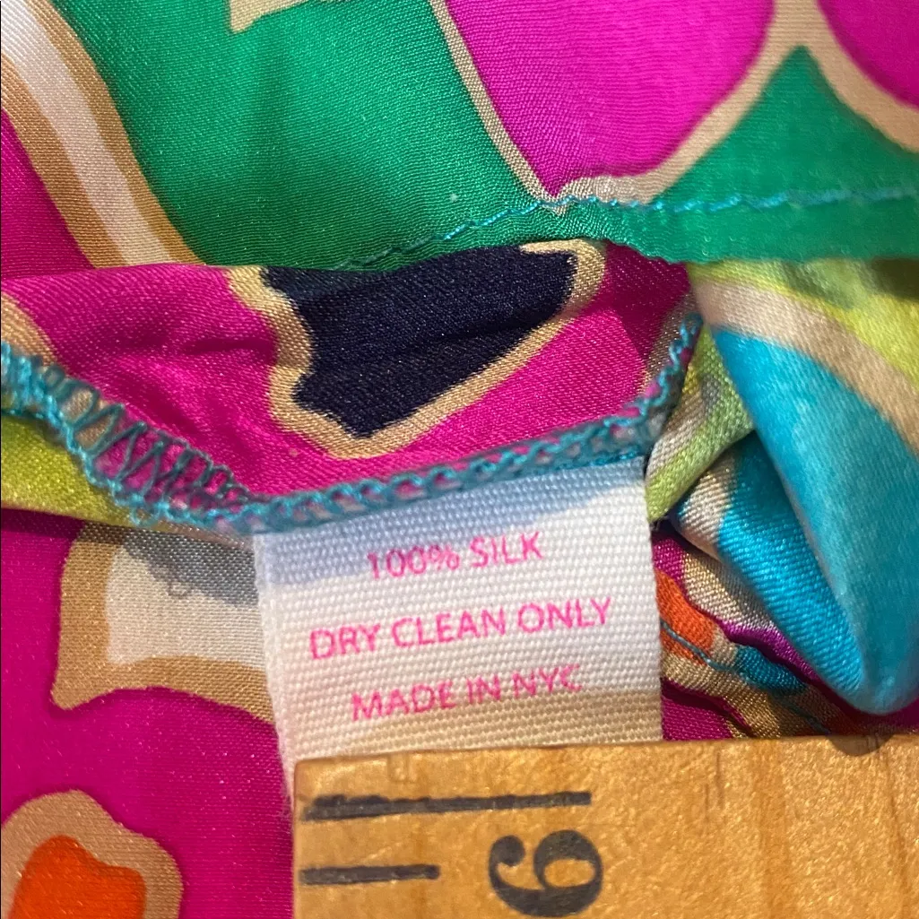 Alice & Trixie Silk Halter Neck Adjustable Strap Bright Bold Slip Dress  LARGE - Image 3