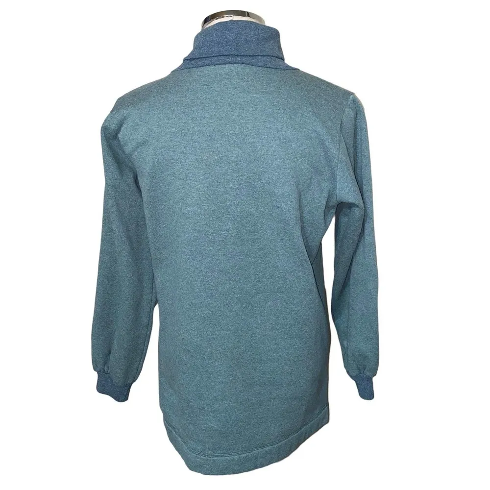 The Vermont Store Vintage Turtleneck Pullover Sweater size small green/blue - Image 67