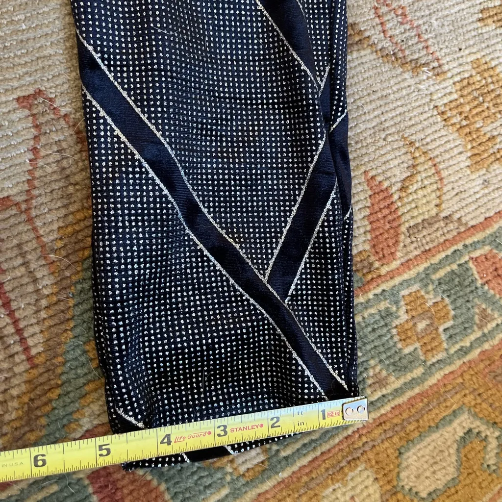 Geometric Patterned Jumpsuit in Blue and Silver - Image 4