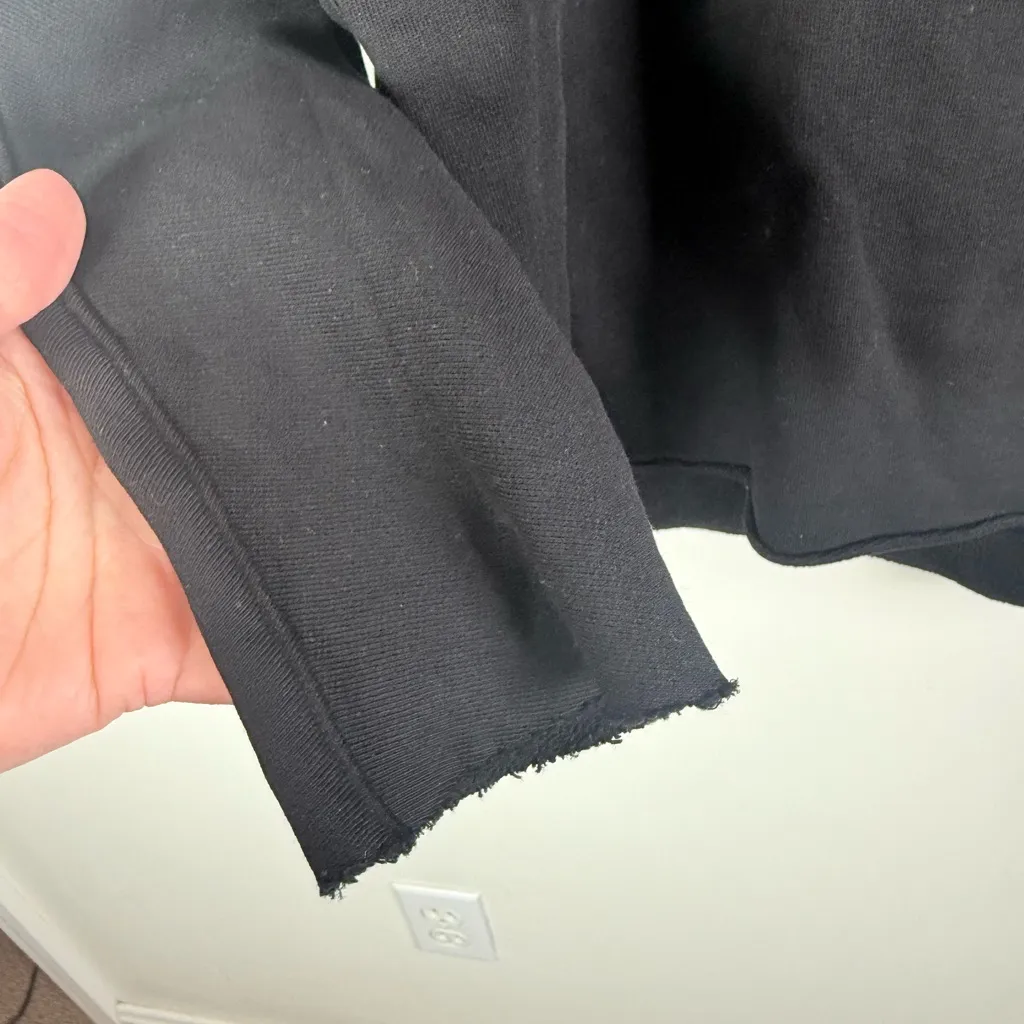 Frank & Eileen Black Effie Funnel Neck Capelet Sweatshirt - Image 4