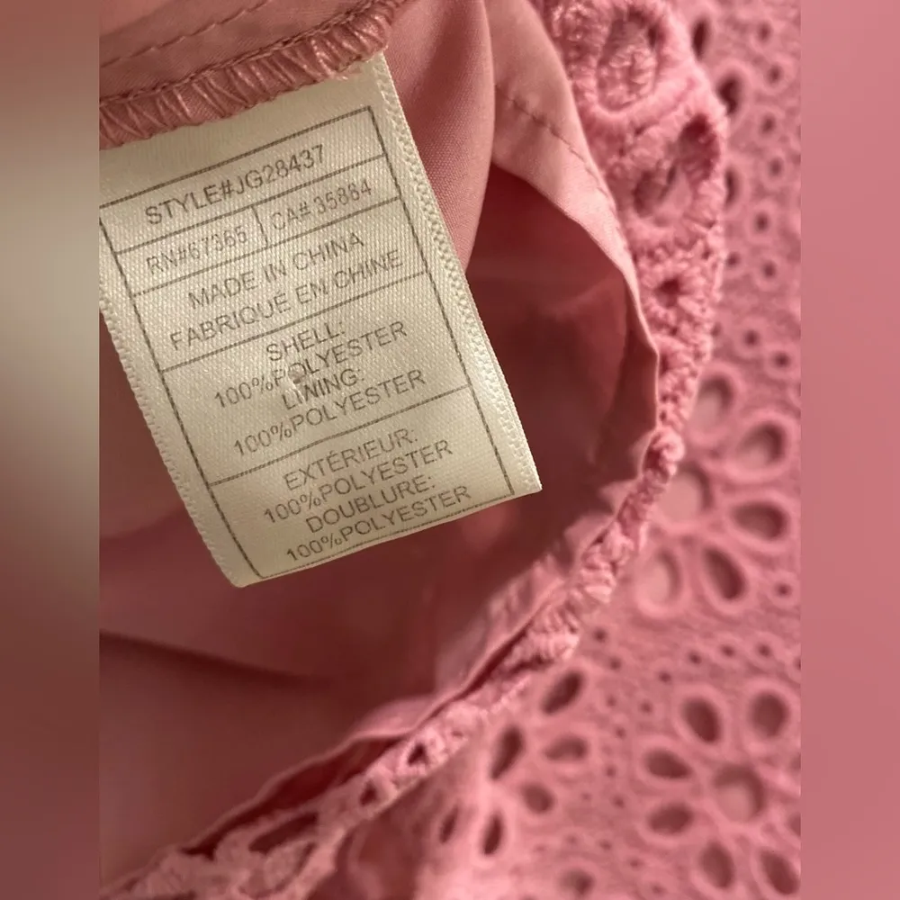 Jack Boho Pink Retro Mod 60s-Inspired Crochet Floral Lace Sleeveless Shift Dress - Image 12