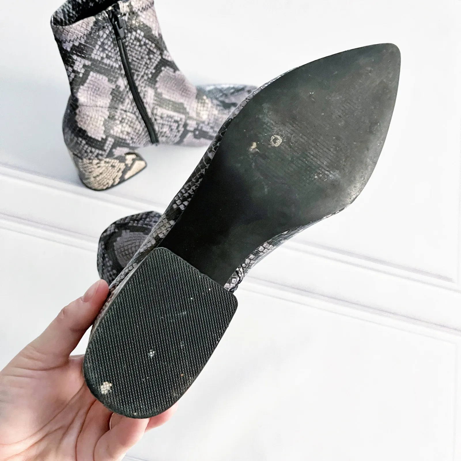 Steve Madden Edith Bootie in Natural Snake Print - Image 6