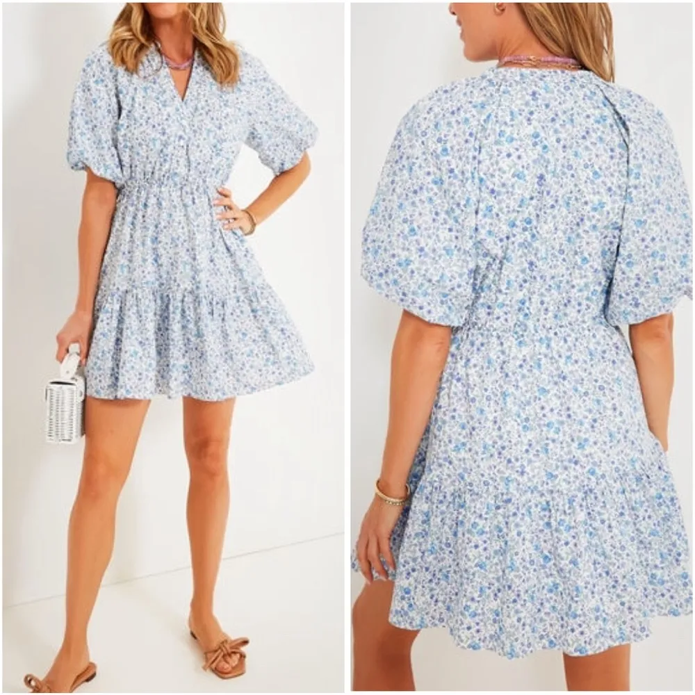 Tuckernuck HYACINTH HOUSE Ditsy Floral Loren Mini Dress in Blue - Image 9