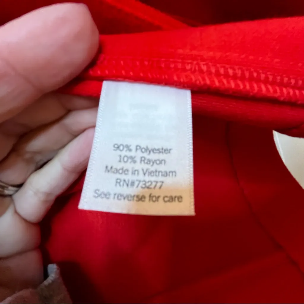 Vibrant Red Cardigan Blazer Large Buttons Pockets Holiday XL ClassicCore Staple - Image 9