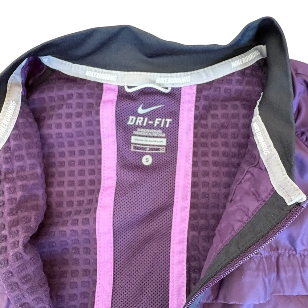 Nike Sphere Dri Fit Running Bomber Jacket Womens Size Small Purple - Image 9