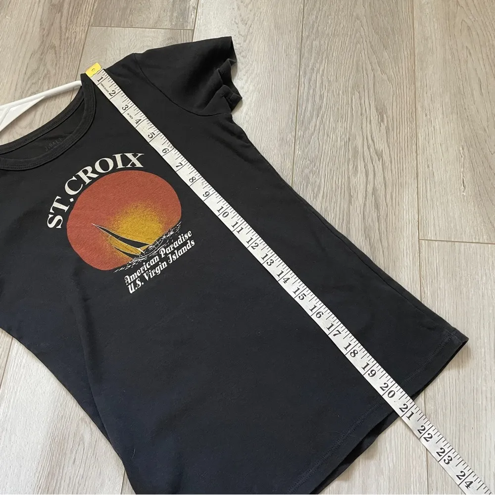 Brandy Melville Tshirt st. croix virgin islands womens Black (one size) casual - Image 6