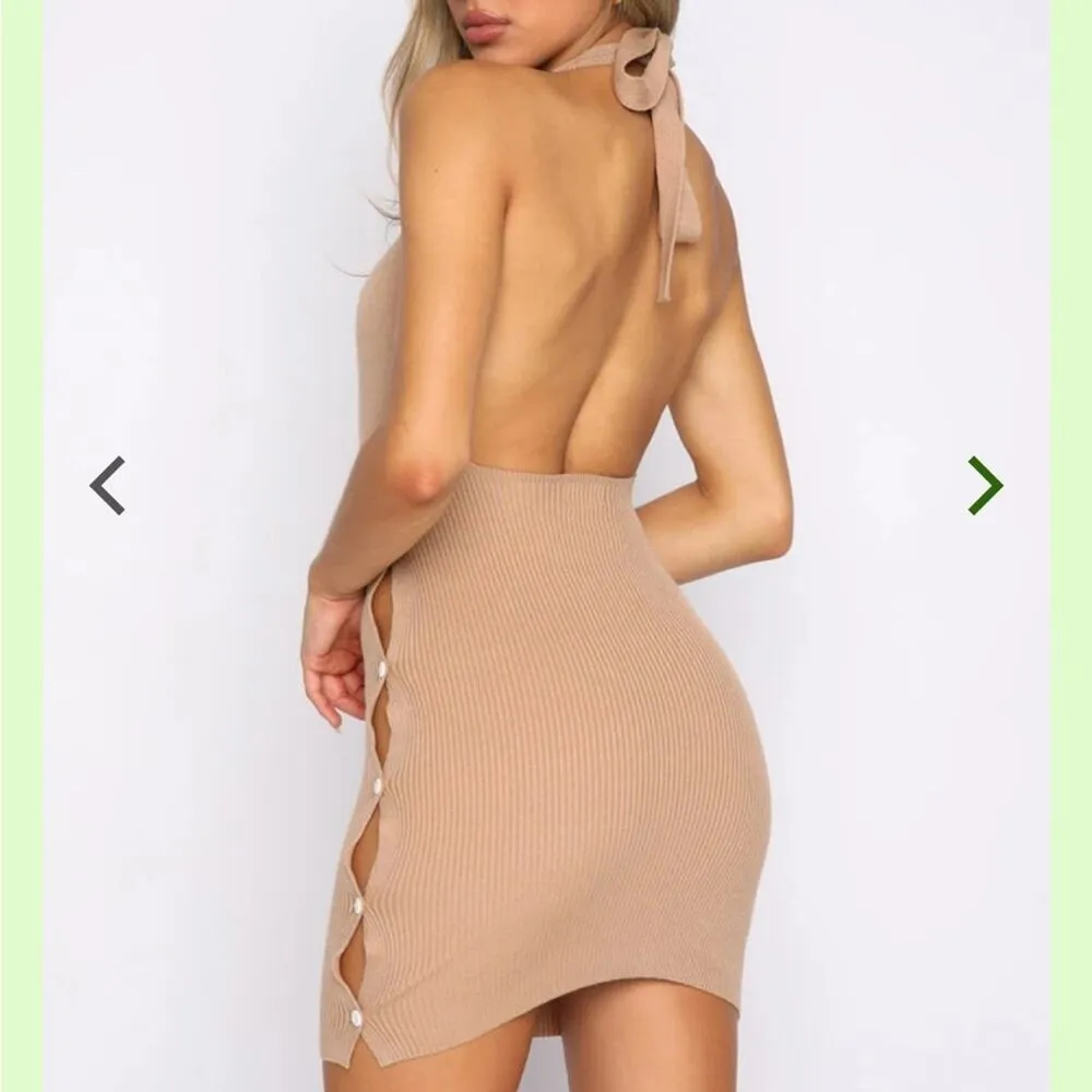 NEW White Fox Boutique Deep In My Soul Mini Dress Beige Size XS - Image 3