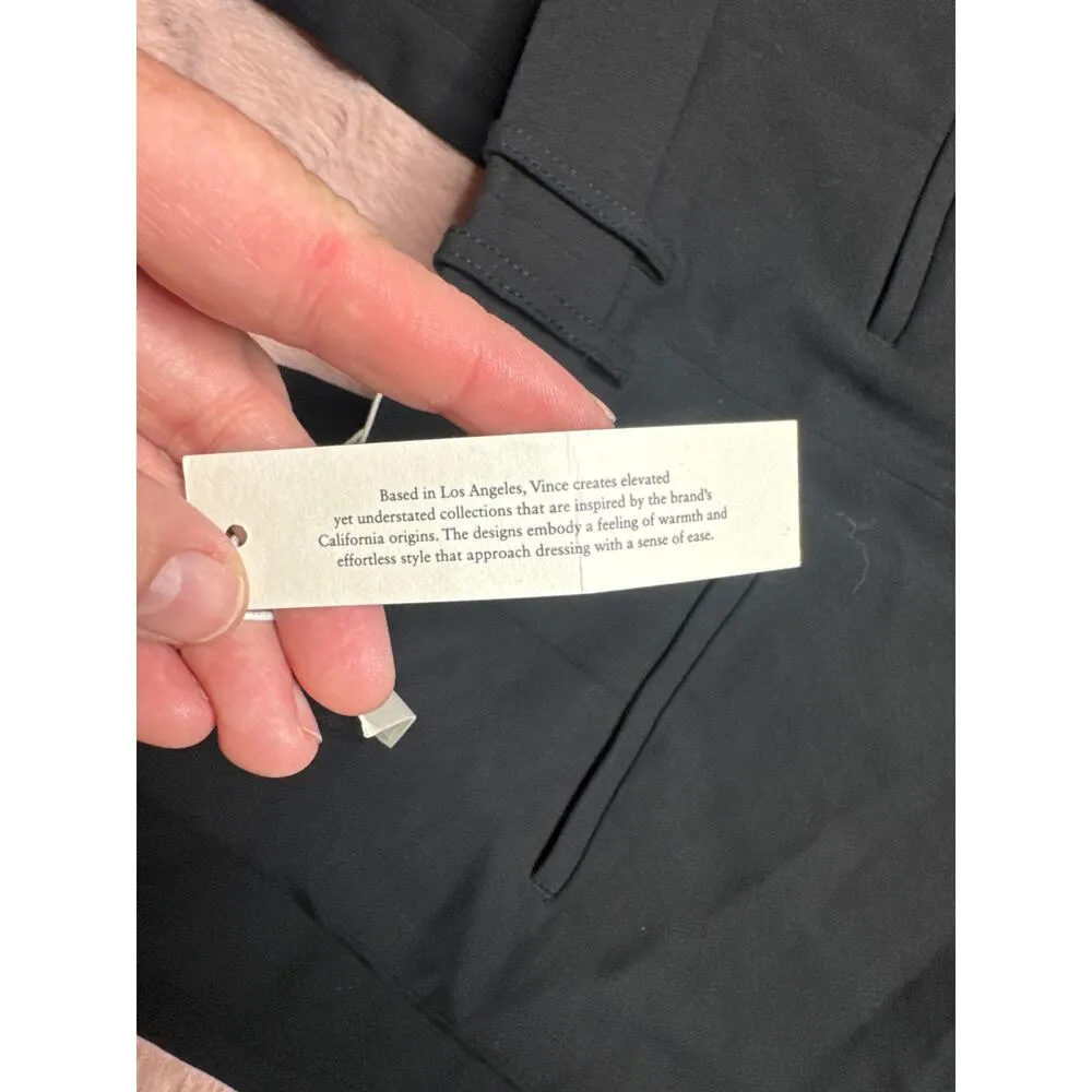 Vince Women’s Slacks Size 4 Black Pleated Straight Pants NWT Style V691821738 - Image 7