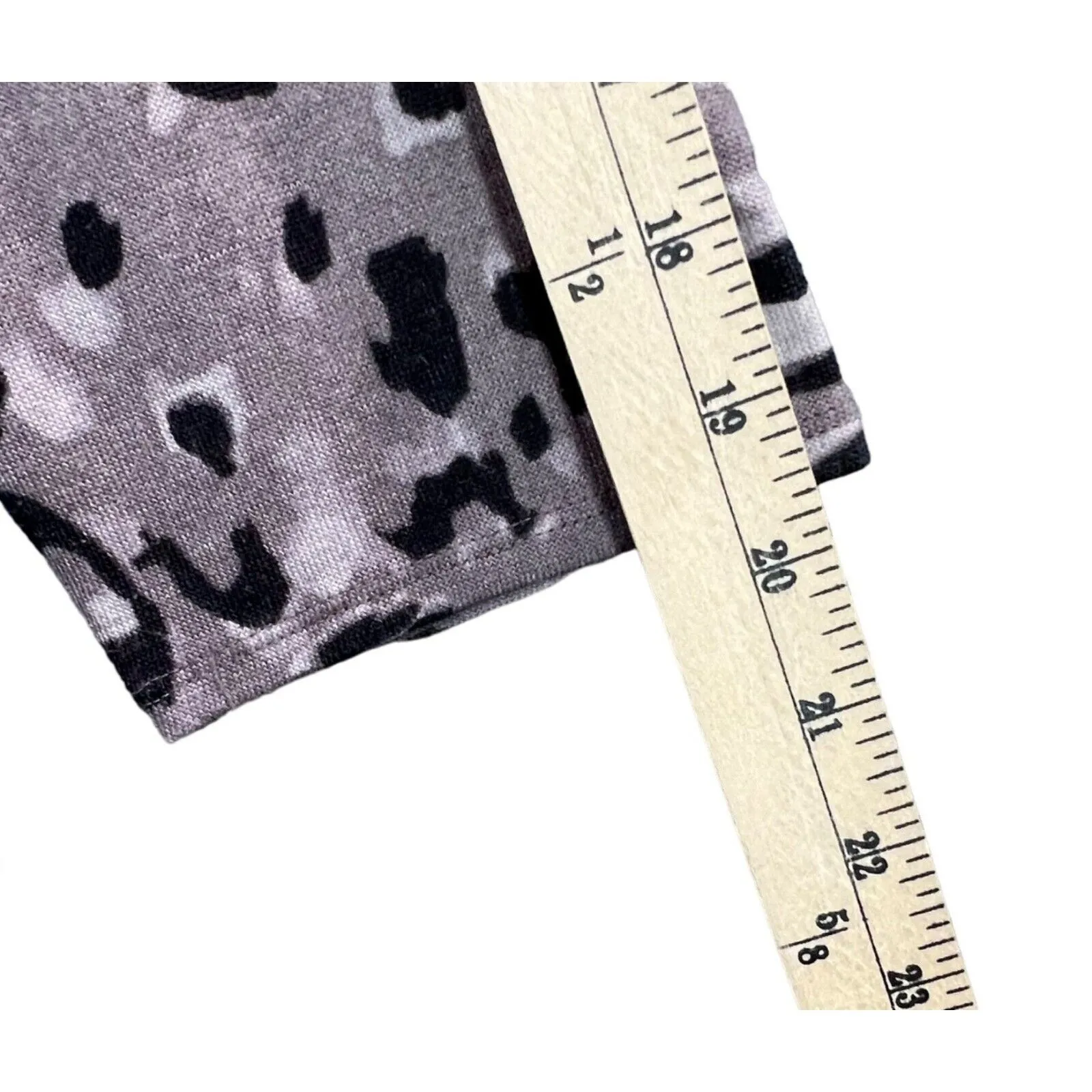 Chicos Top Womens XL Black Mauve Ombre Animal Print Blouse 3/4 Sleeve Stretch - Image 10