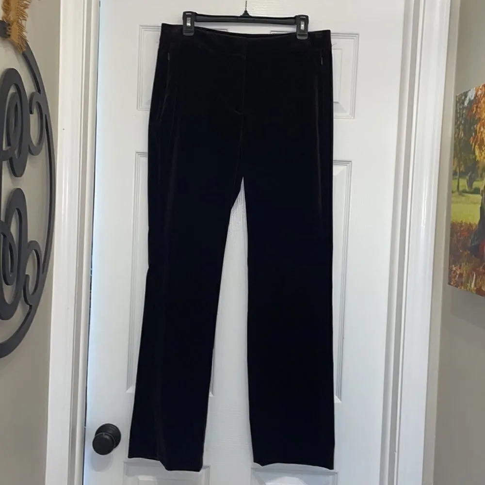 Elie Tahari Brown Velvet Leena Straight Leg Pant, NWT - Image 2