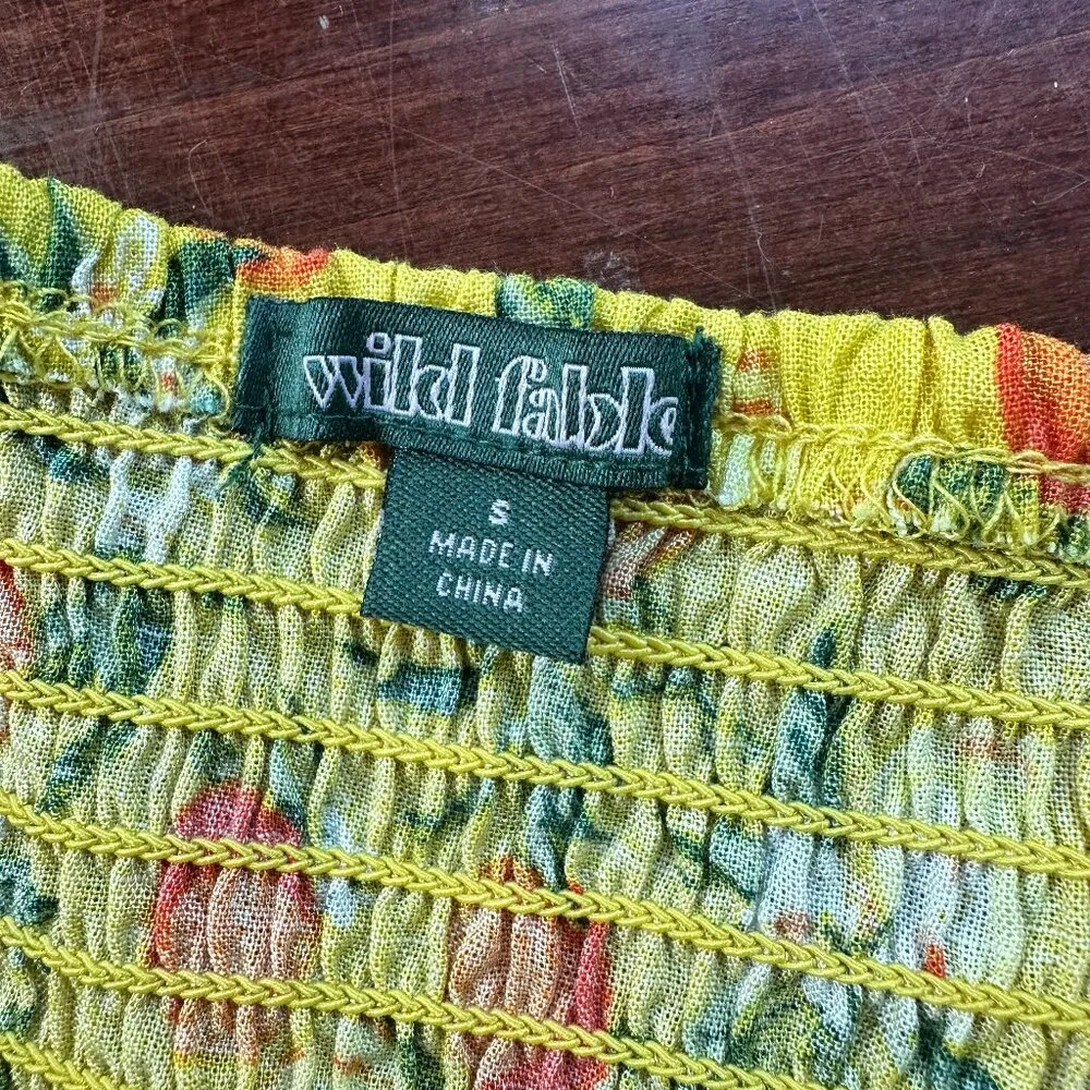 WILD FABLE Fruit Themed Crop Top Bralette Size Small Yellow - Image 8