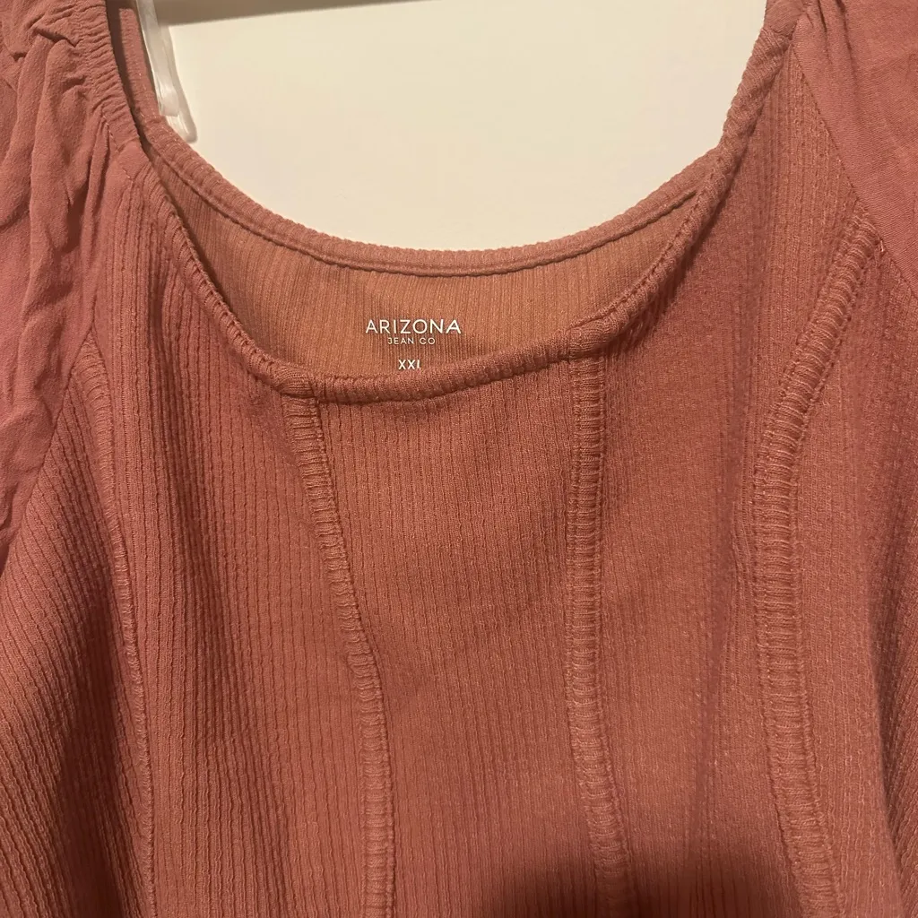 Arizona Jean Company Blush Pink Puff Sleeve Top - Image 3