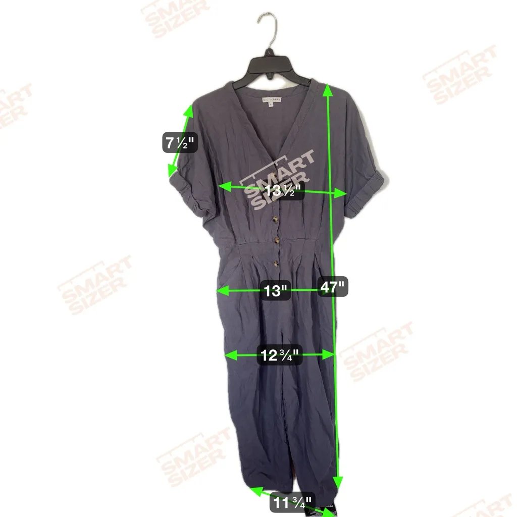 Baltic Born Heidi Jumpsuit in Dark Slate Linen Blend - Image 3