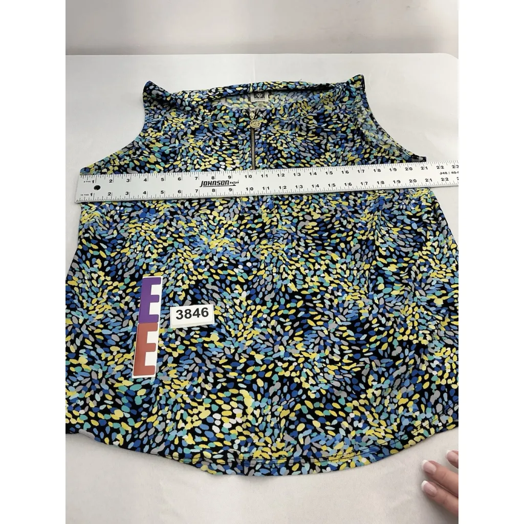 Womans Anne Klein Size XL Multicolor 1/4 Zip Pullover Blouse - Image 5