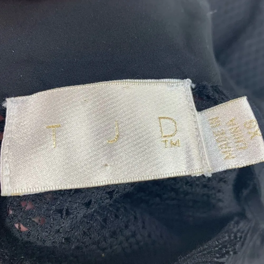 The Jetset Diaries | NWT | XS | TJD Black Crochet Lace Tassels Hina Midi Dress - Image 8