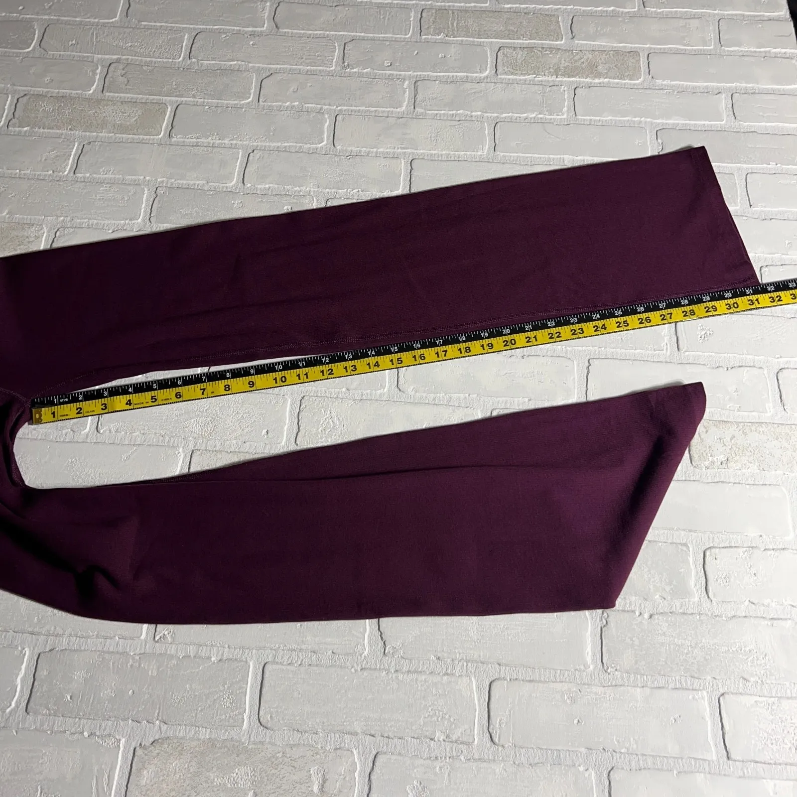 Pact Pants Women Large Purple Bootcut Pull On Ribbed Knit Cotton Yoga Athleisure - Image 10