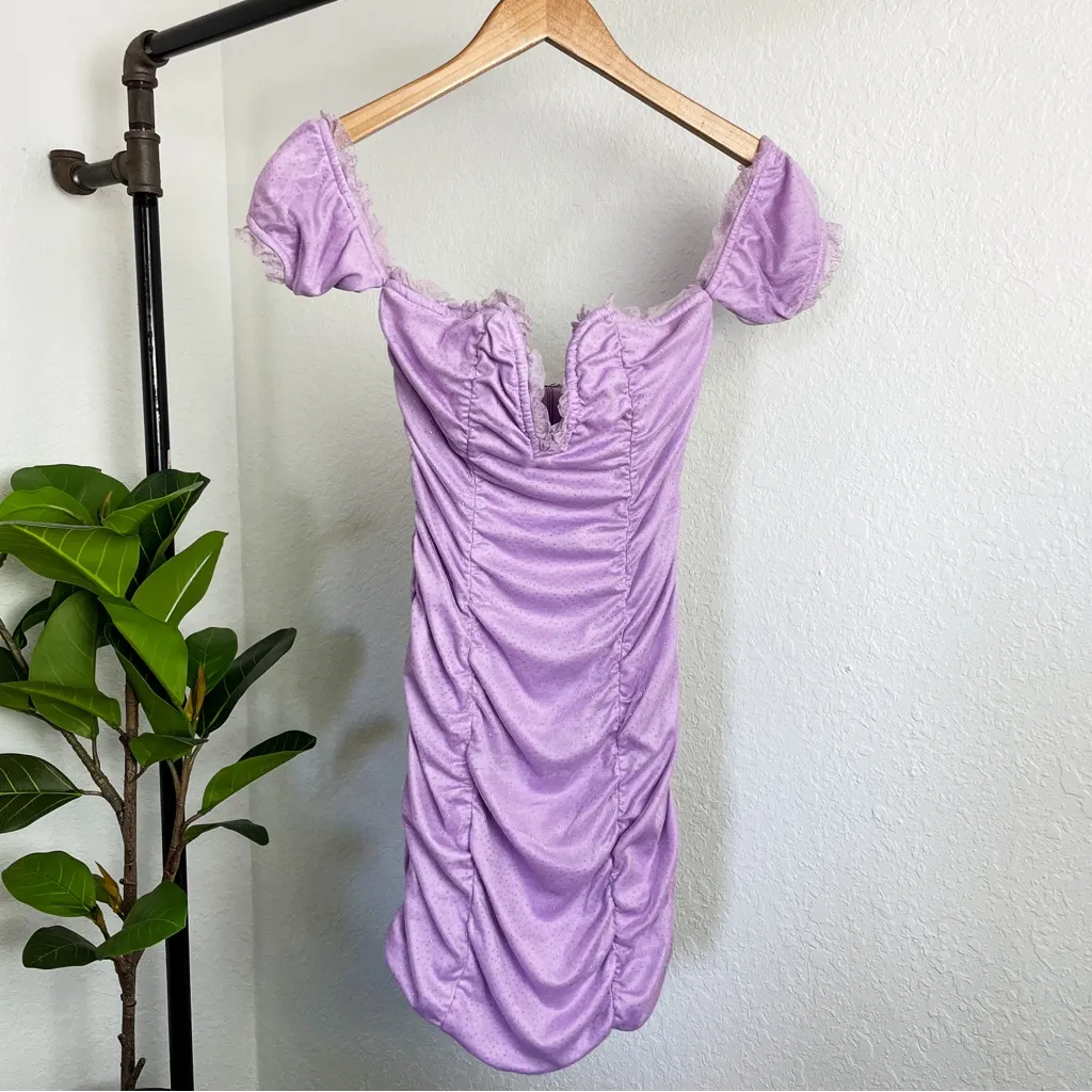 Forever 21 Ruched Glitter Bodycon Sweetheart Strapless Dress Size S - Image 2