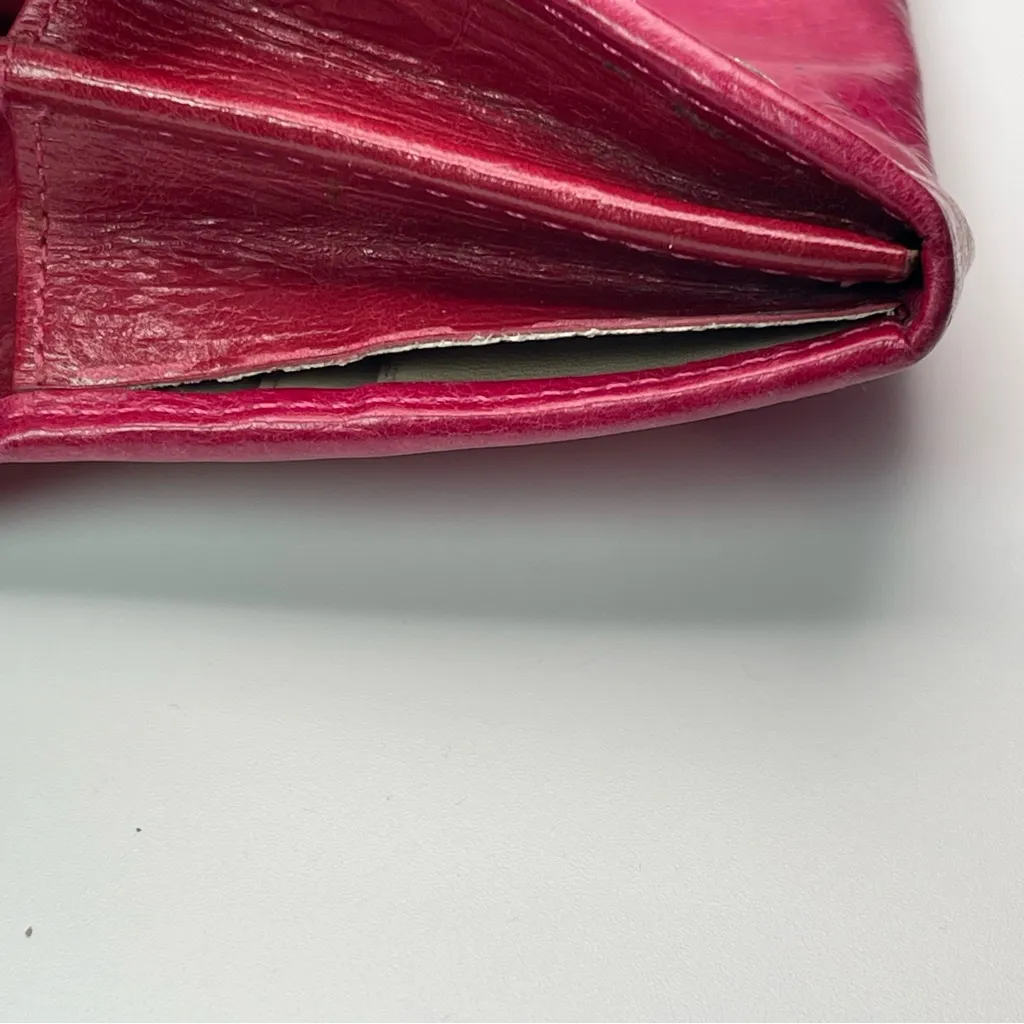 Prada Saffiano Leather Long Wallet w/ Bow - Peonia - Preowned - Image 9