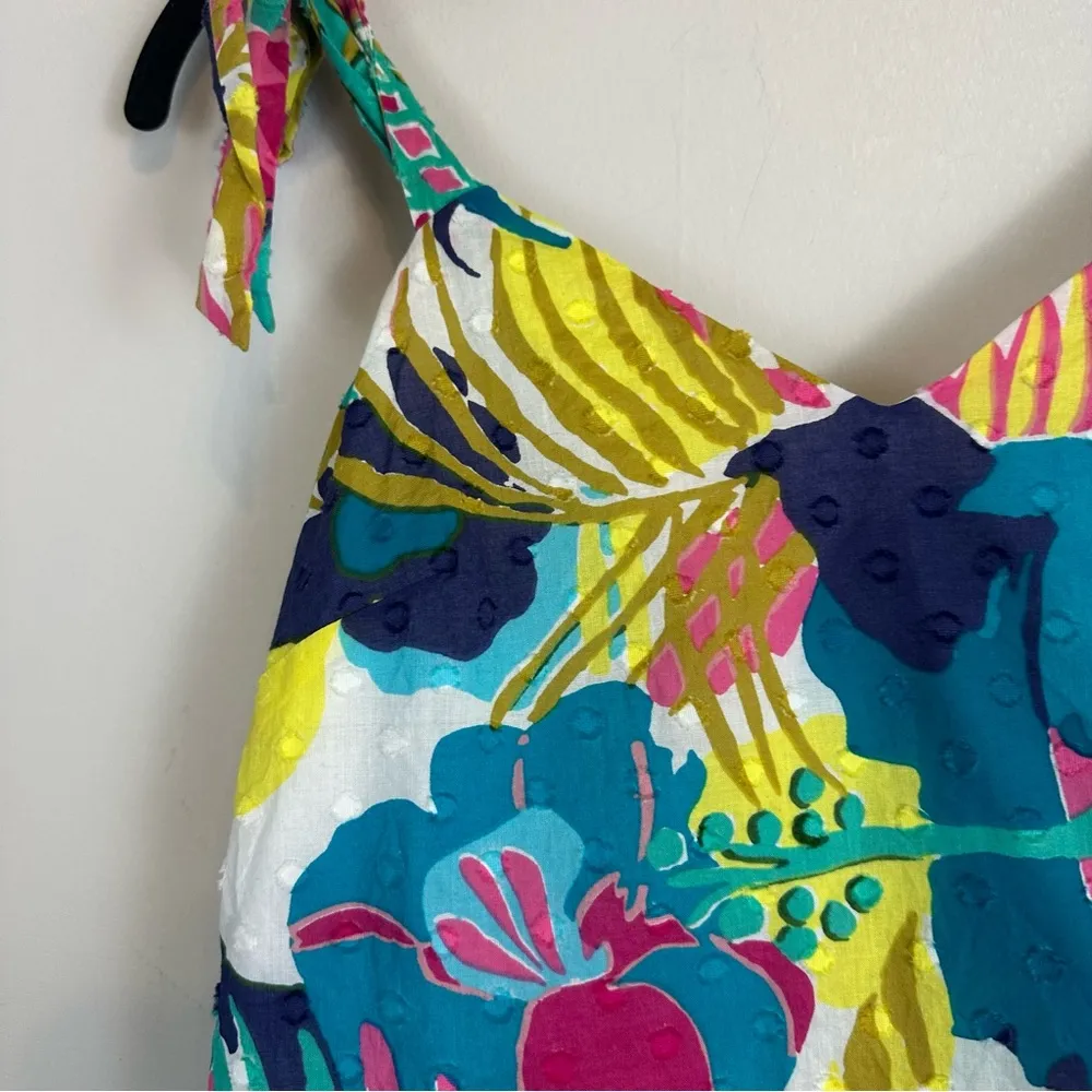 J. Crew | Women's Tie Shoulder Peplum Top Seaside Floral Shirt Colorful 00P - Image 3