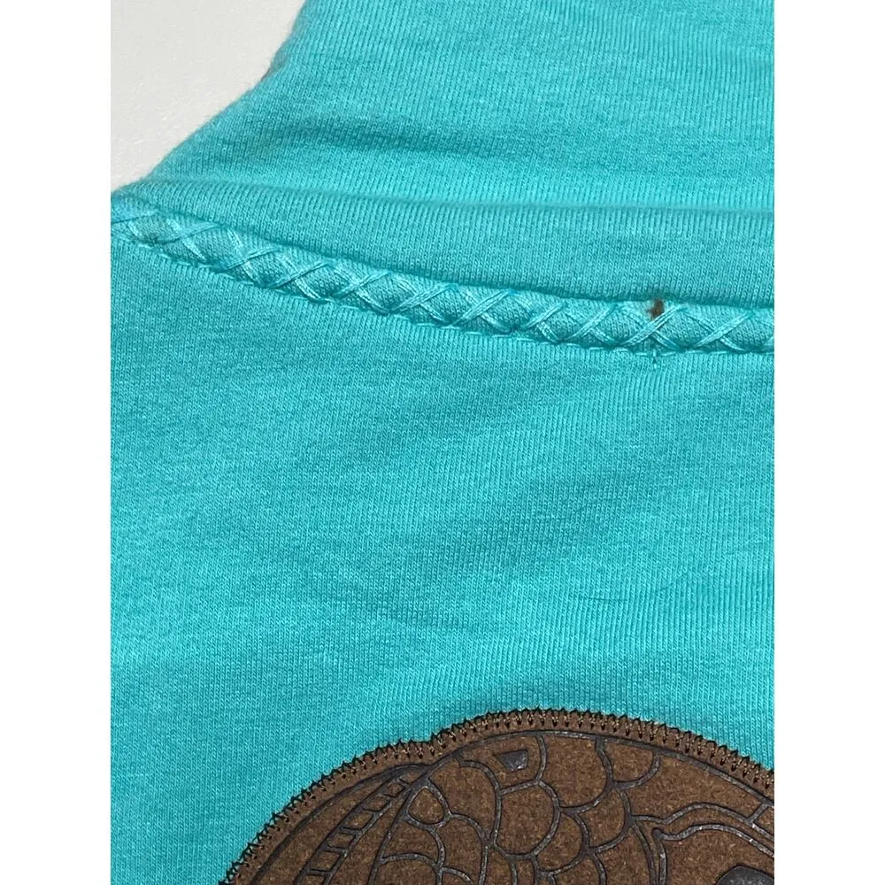 Luxirie by LRG Activewear Zip Front Aqua Sweatshirt Jacket size XL Blue - Image 7