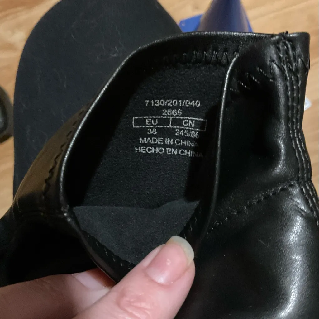 Zara Black Leather Ankle Boots‎ - Image 3