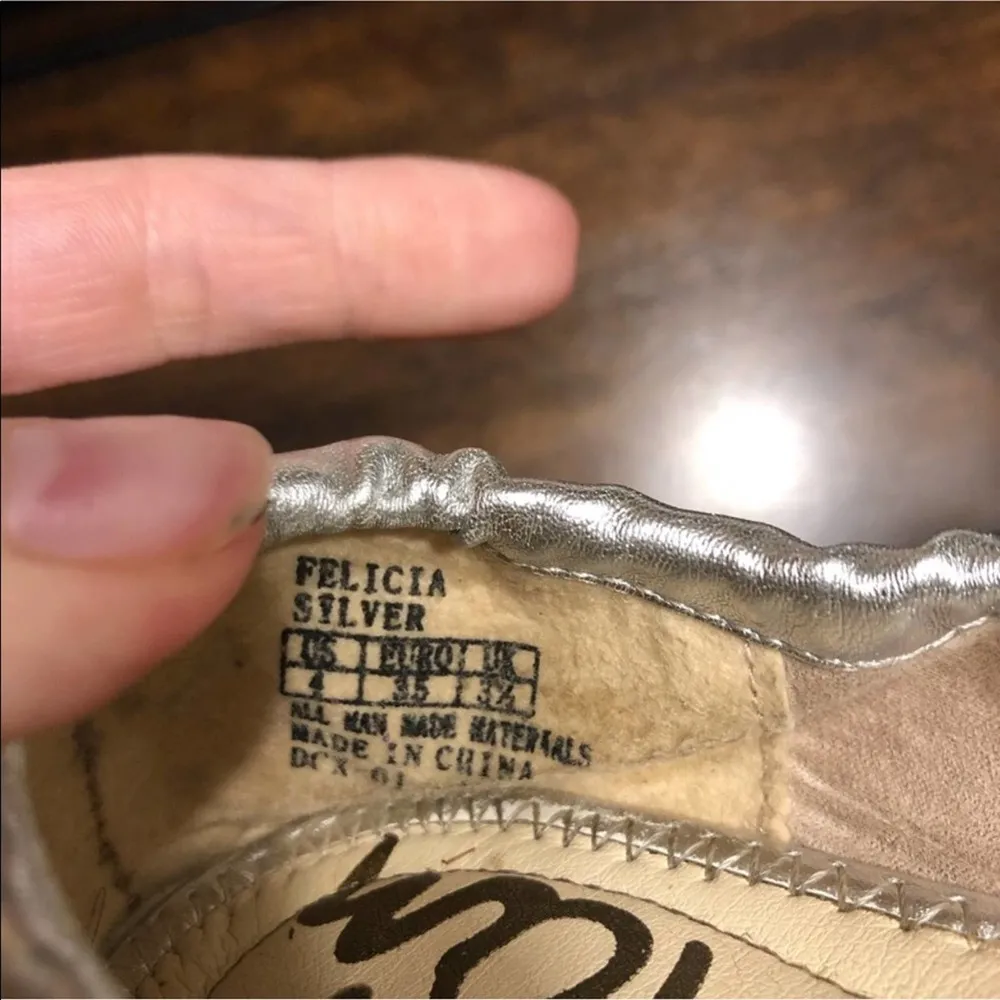 Sam Edelman Felicia Silver Ballet Flats Size 4 - Image 7