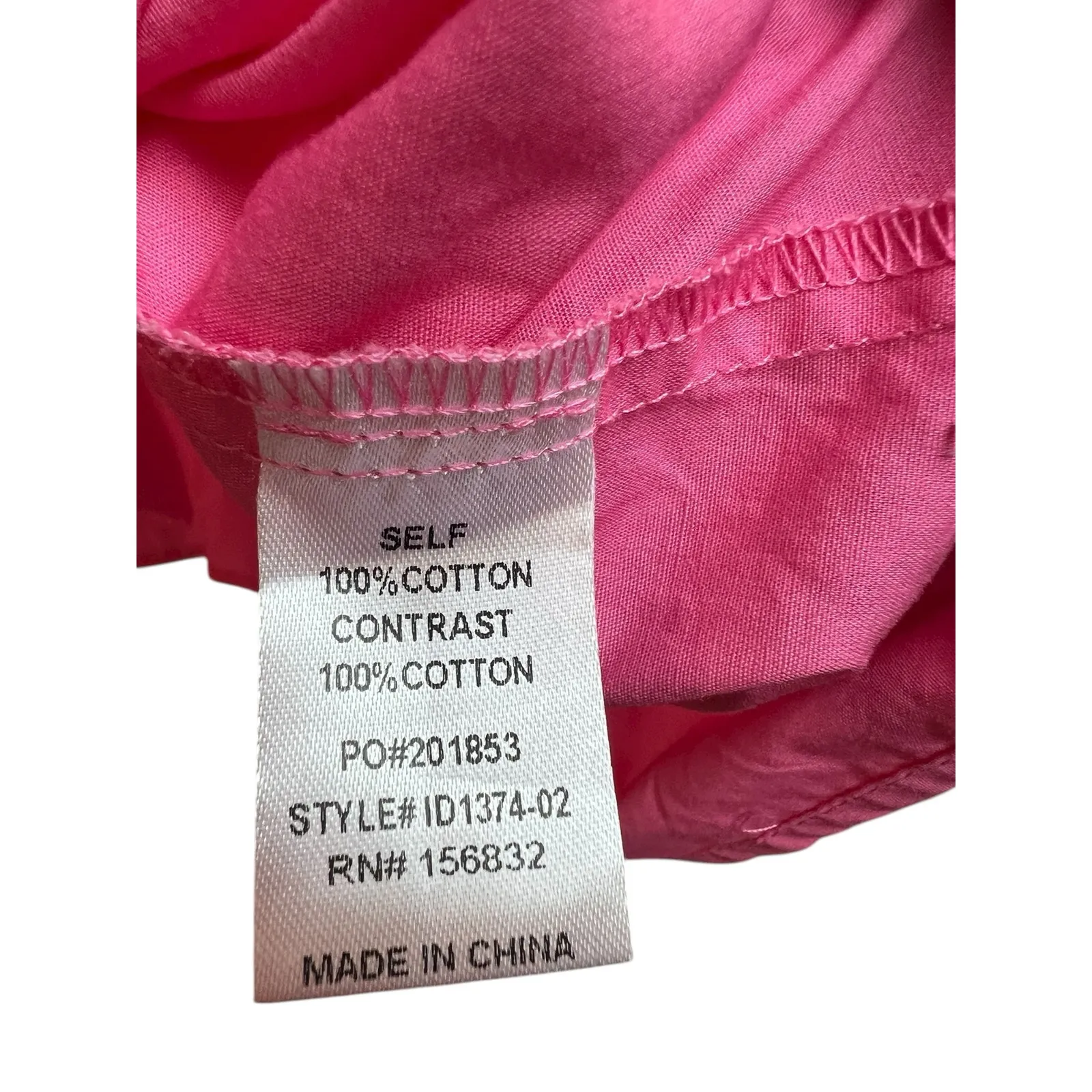 BiBi Red Pink Color Block Shirt Dress Ruffle Sleeves Partial Button Front Medium - Image 6