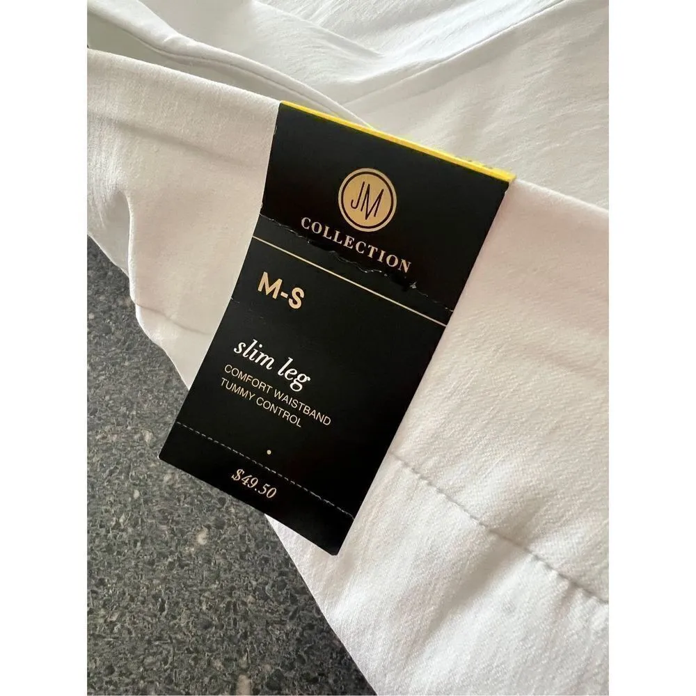 JM Collection  WHITE TUMMY CONTROL PANTS SIZE M-S - Image 6