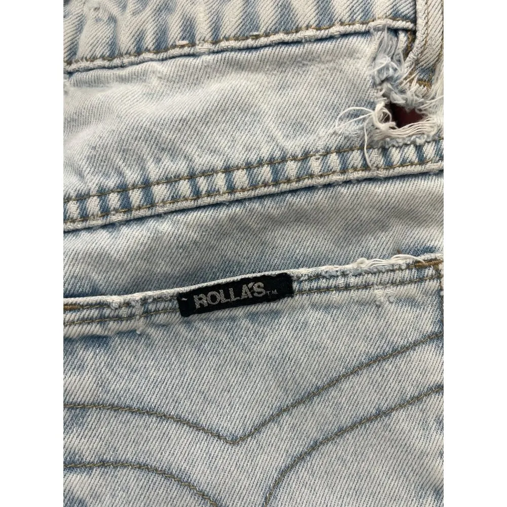 Rolla's Original Straight High Rise Jeans in Sunbleach Worn 25 Womens Denim Pant - Image 8