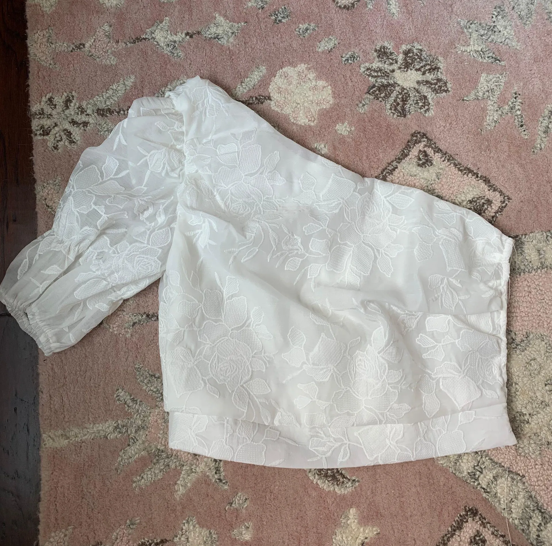 One Shoulder top White - Image 2