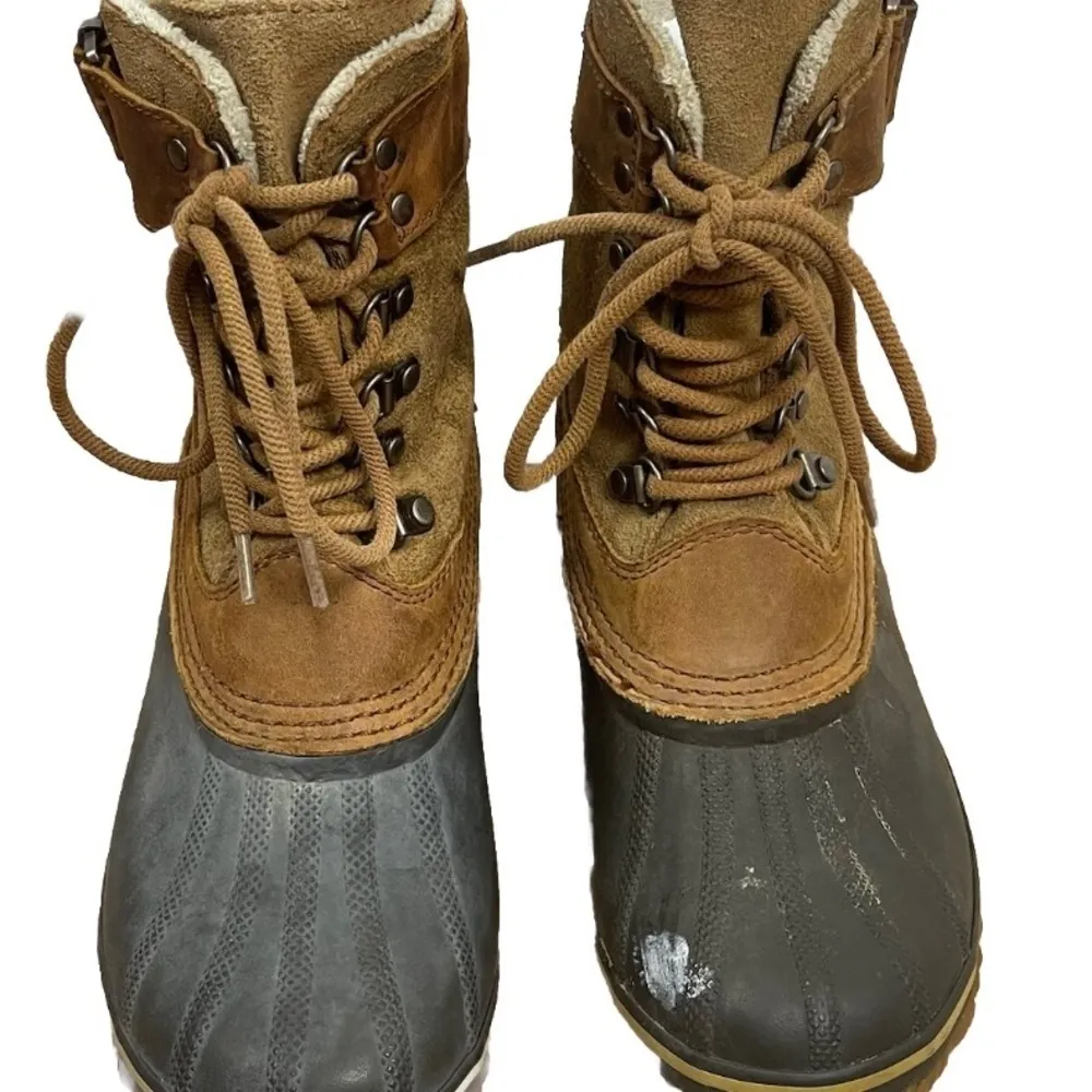 Sorel Women's Size 9 Winter Fancy Lace Mid Calf Boot Suede Leather Waterproof - Image 3