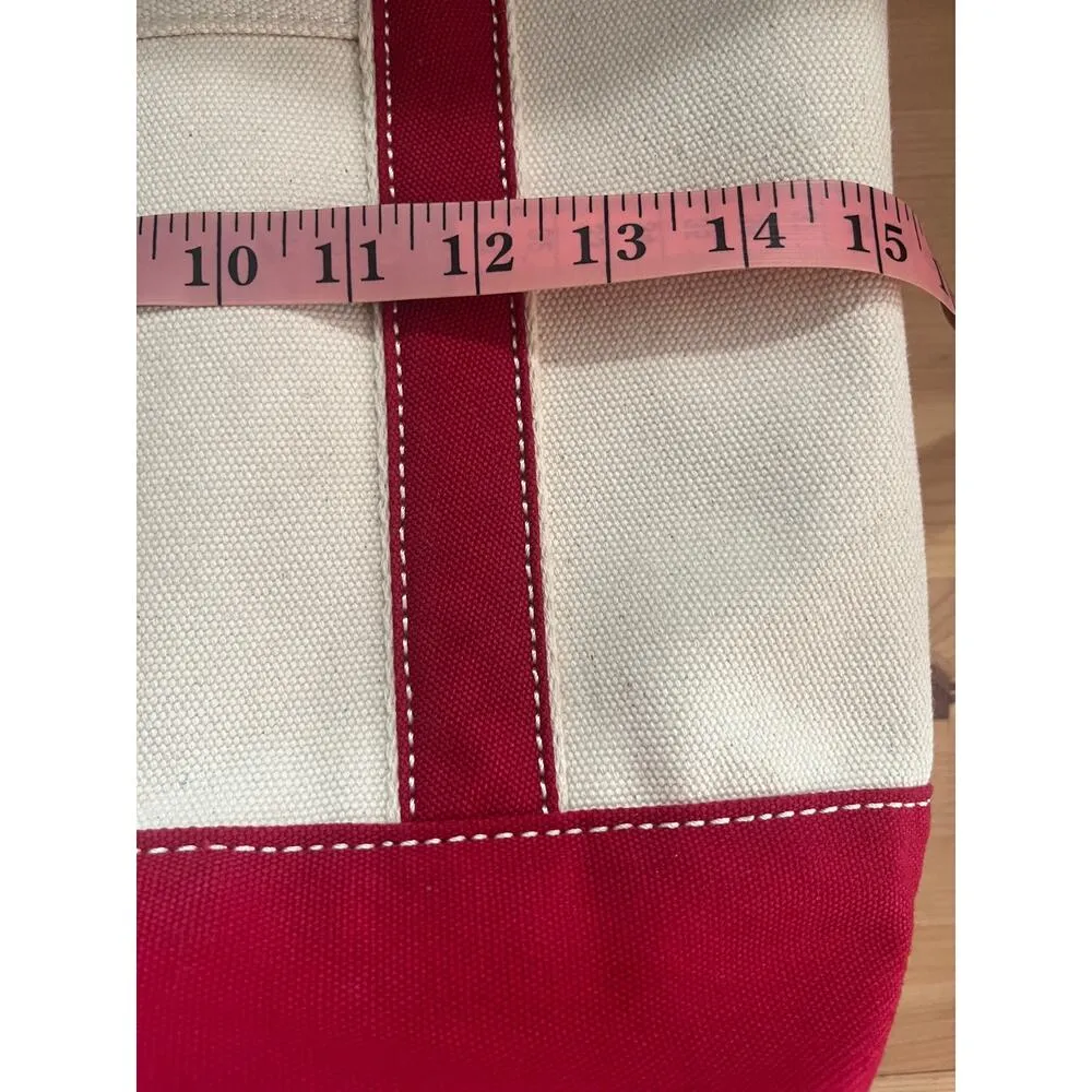 Lands End canvas tote red - Image 7