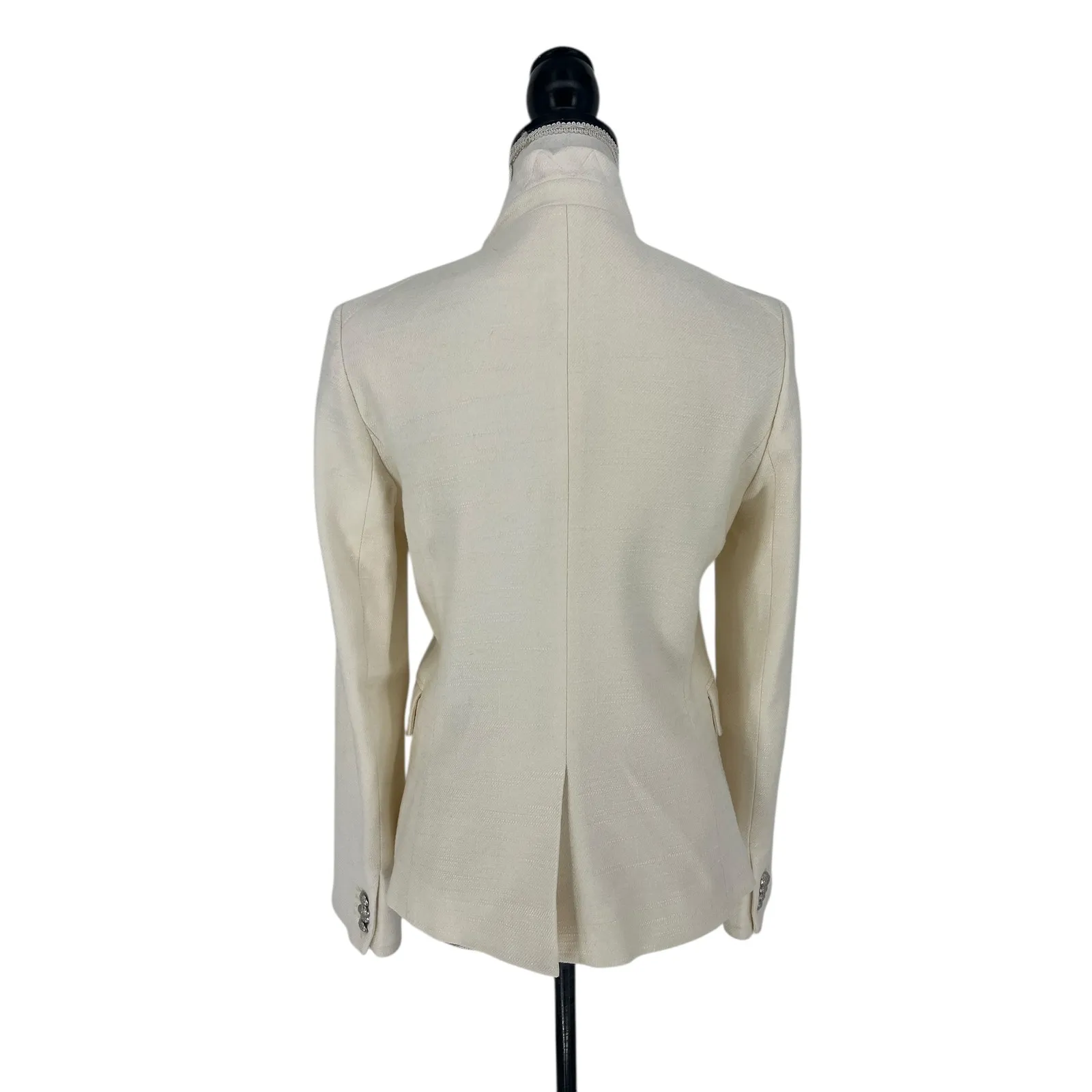 Veronica Beard White One Button Farley Dickey Blazer - Image 12