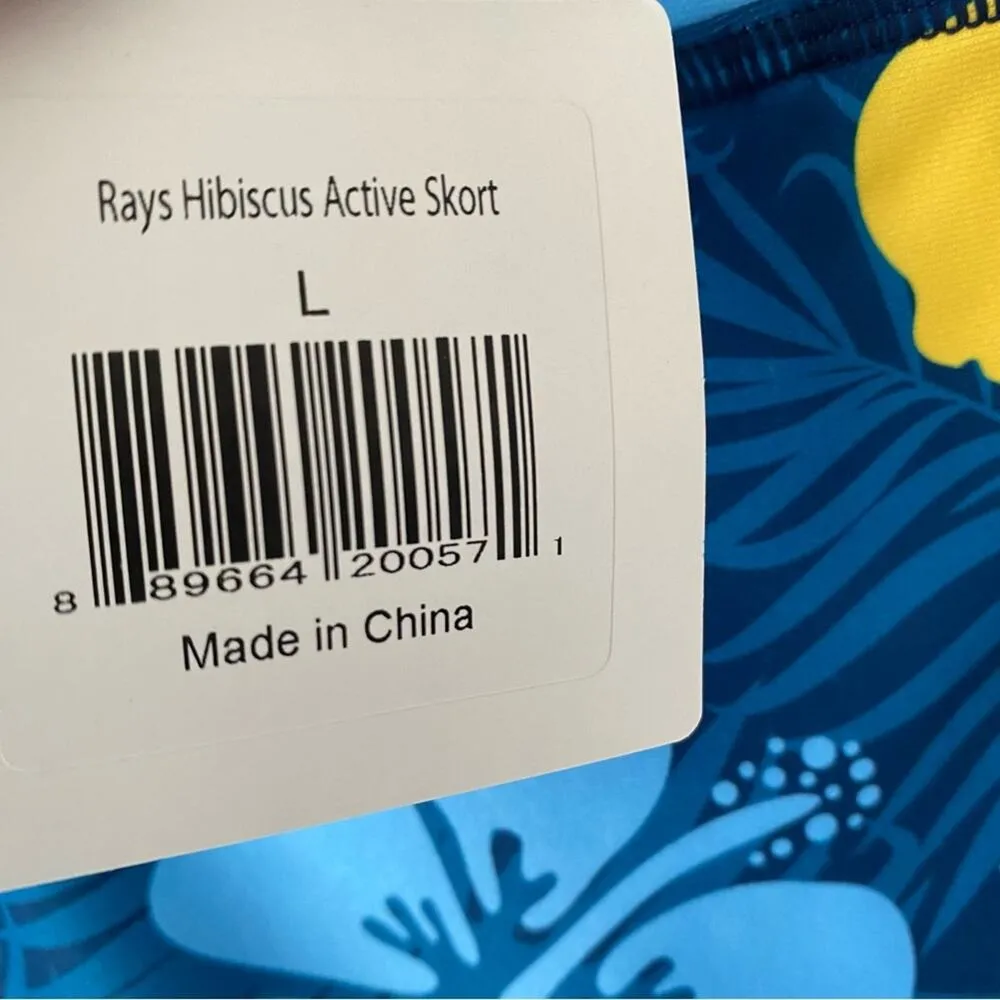 Loudmouth NWTS Tampa Bay Rays Hibiscus MLB Golf Mini Skort Skirt size large Blue - Image 8