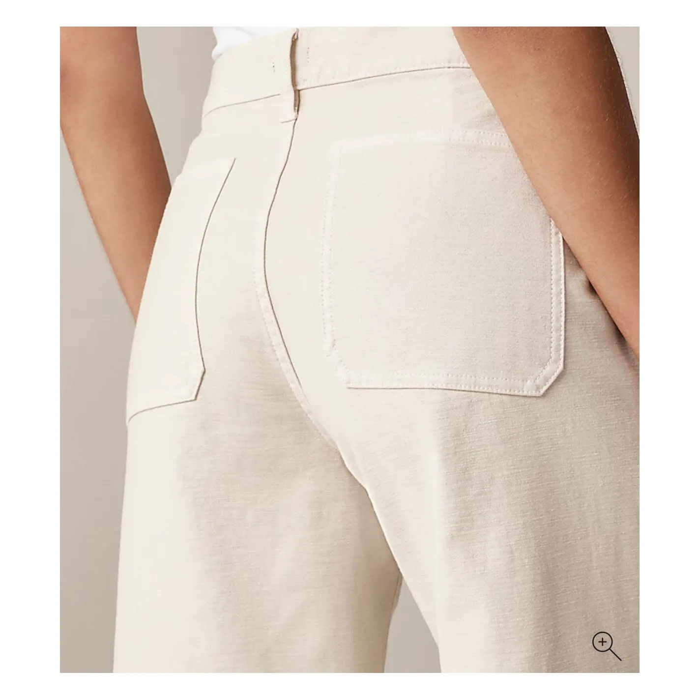 J. Crew Plus Natural Camp-Pocket‎ High-Rise Wide-Leg Pant Size 27 - Image 5