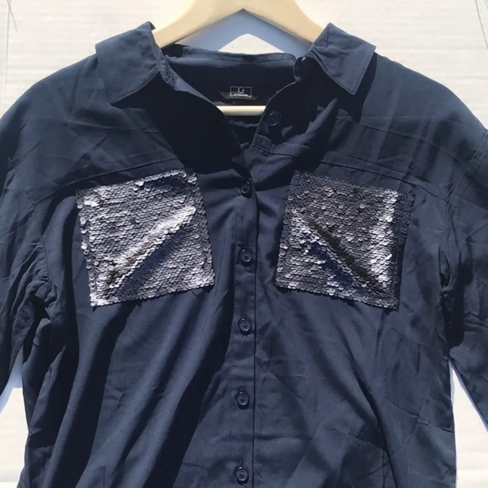 G by Giuliana Sequin Pocket Button - Image 4