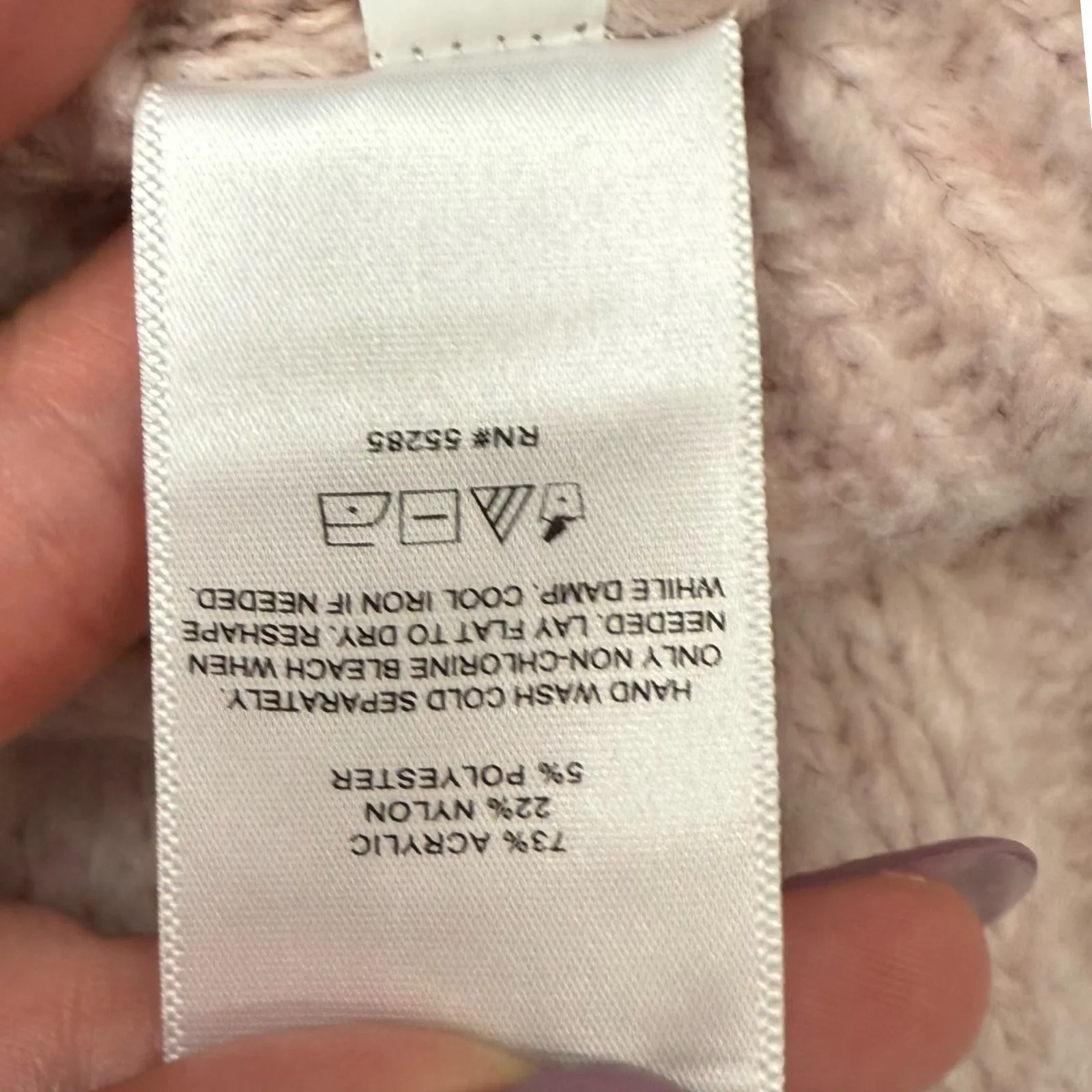 Express Baby Pink Chunky Knit Jeweled Collar Crew Neck Sweater size XS Glam - Image 8