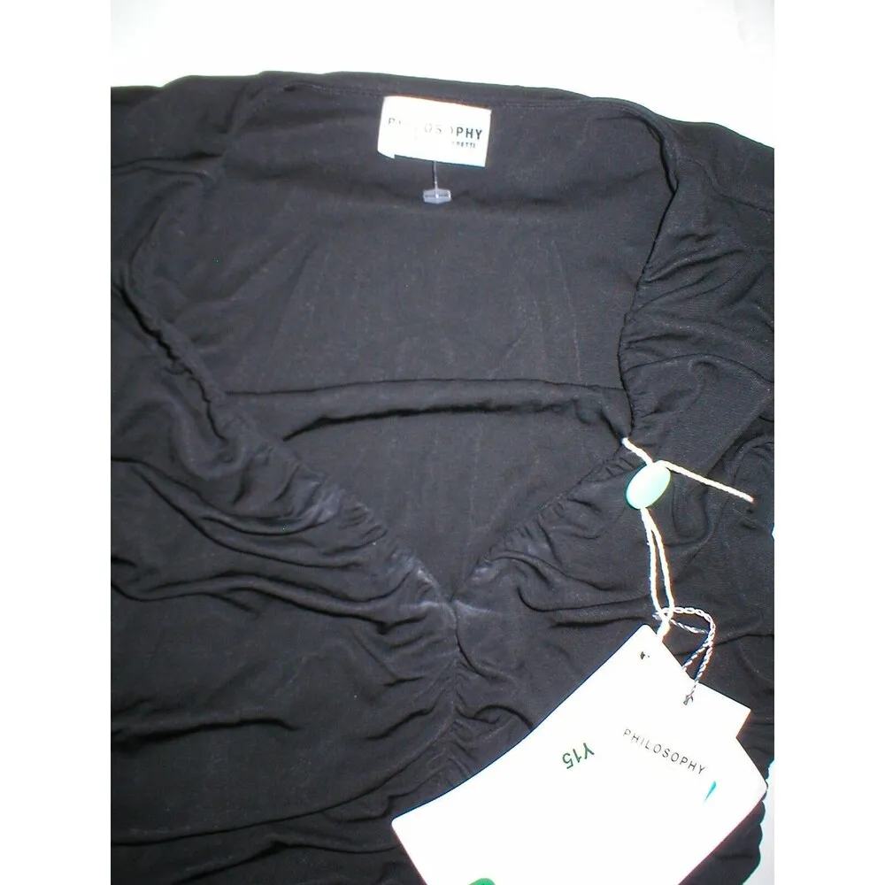 New Womens 2 NWT Designer Dress Philosophy Di Alberta Ferretti 38 Black LBD Nice - Image 2