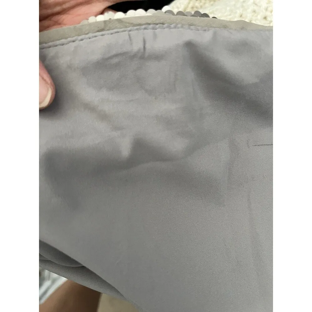 Banana Republic Pewter silver shiny sparkling cocktail strappy Mini Dress size 4 - Image 8