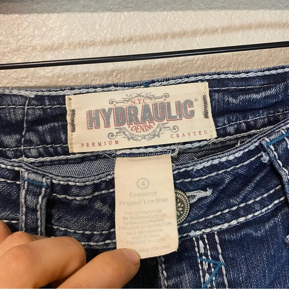 Hydraulic Gramercy Crop Low‎ Rise Jeans-Dark Wash/Sz 4 Women's Blue Jeans - Image 3