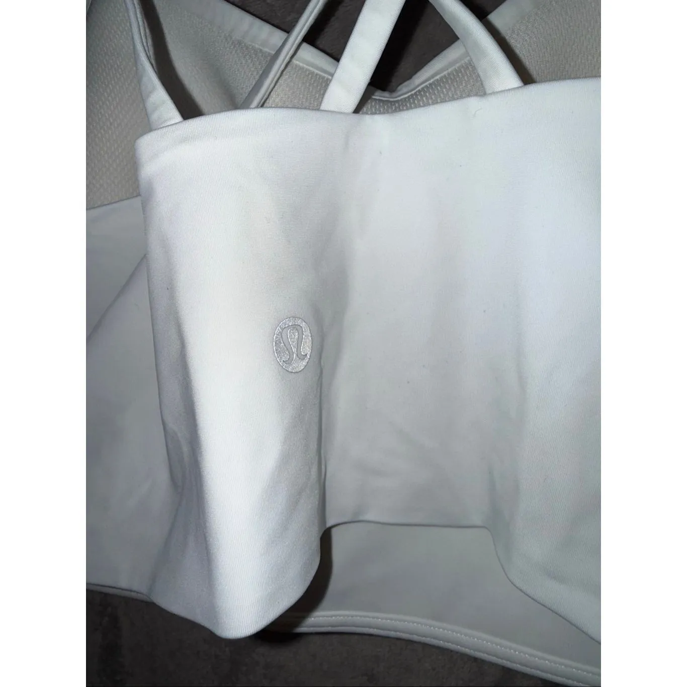 Lululemon Women’s 10 Like a Cloud Longline Bra White Molded Cups #767 - Image 6