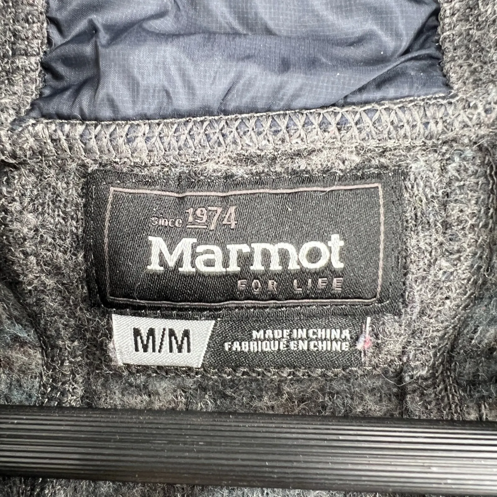 Marmot Women's Gray Shawl Collar Pullover Sweater Thumbholes Size M - Image 5