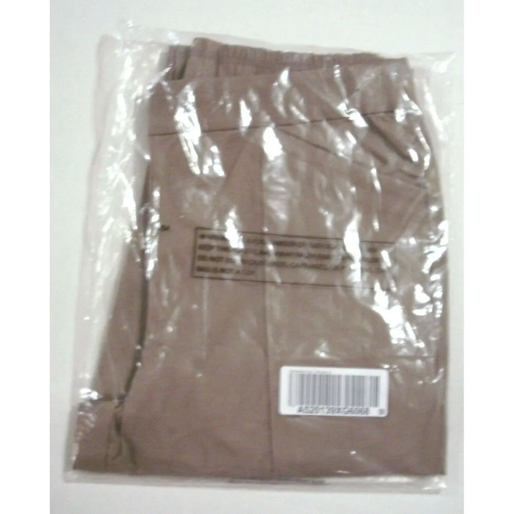 New Womens Isaac Mizrahi Live 18 T Tall 24/7 Straight Pant Stonewall Grey Tan - Image 2